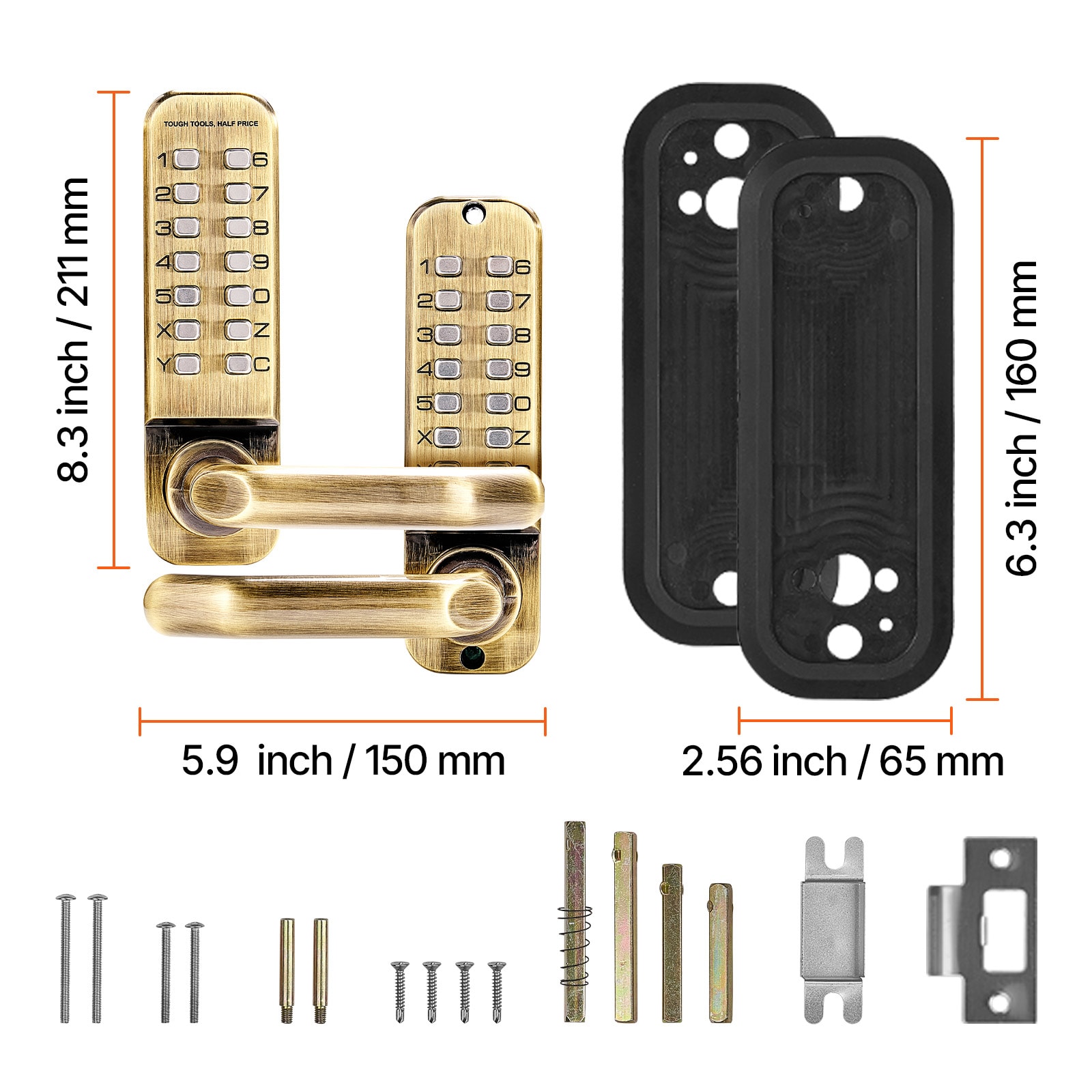 Mechanical Keyless Entry Door Lock For Outdoor Gate And Fence_voghion.com